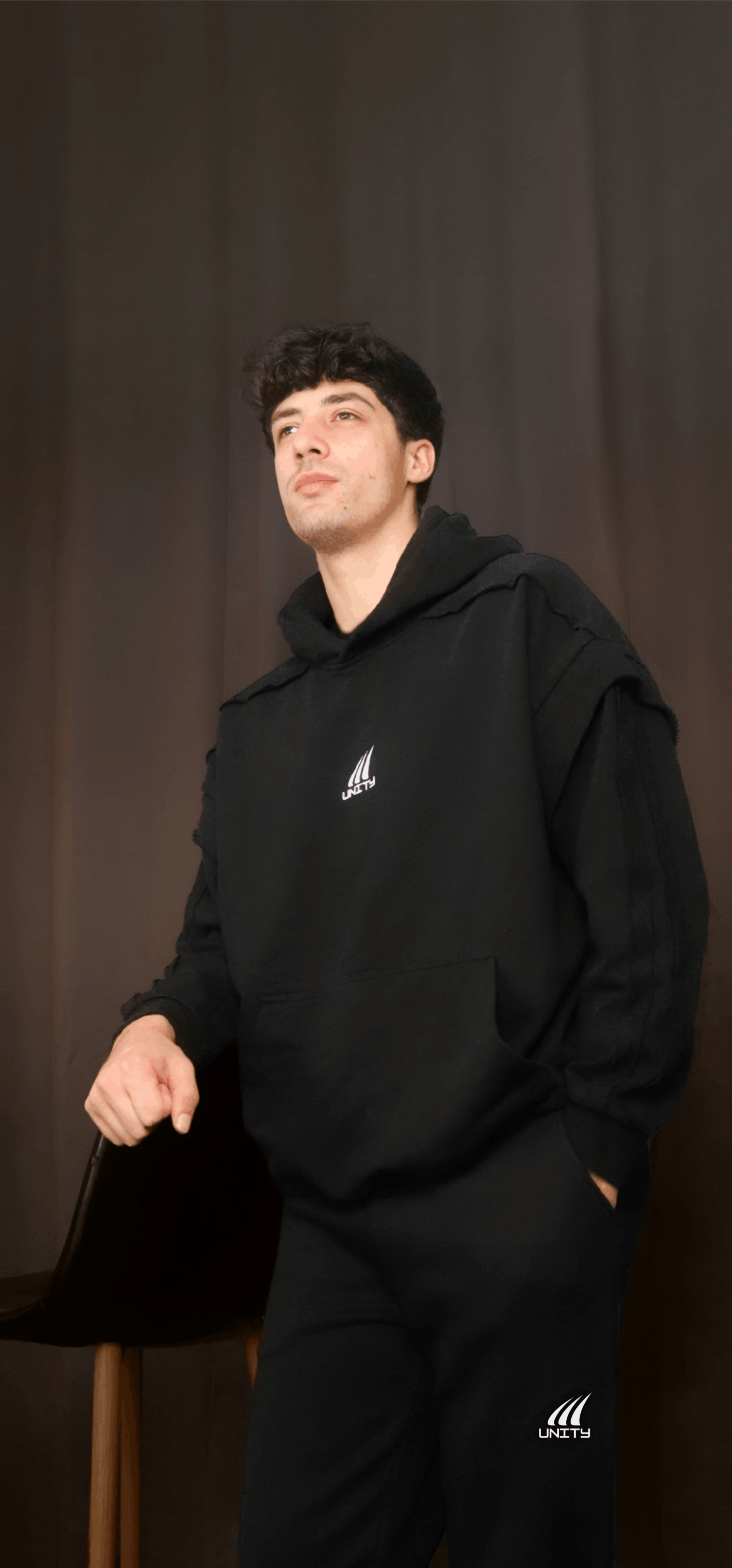 BLACK |  Double Layered Hoodie